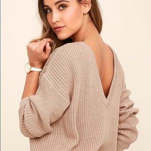 Lulu’s Island Ferry Taupe Sweater